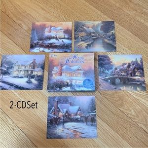 Home for the Holidays Thomas Kinkade 2-CD Set w/5 Postcards